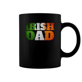 Best Irish Dad Father's Day Grunge Irish Flag Coffee Mug | Mazezy