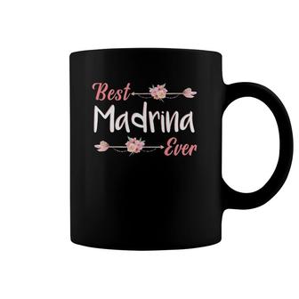 Best Madrina Ever Spanish Godmother Floral Coffee Mug | Mazezy