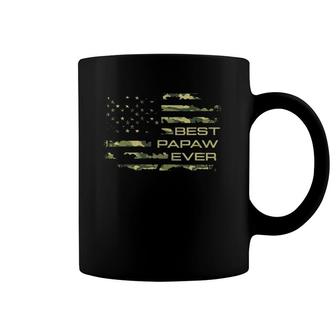 Best Papaw Ever Camo America Flag Gift For Men Father's Day Coffee Mug | Mazezy
