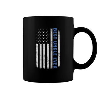 Best Uncle Ever Vintage American Flag Tee Father's Day Gift Coffee Mug | Mazezy