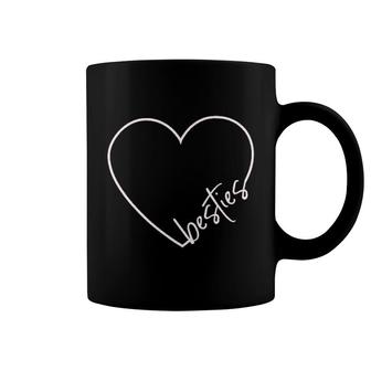 Besties Best Friends Heart Coffee Mug | Mazezy