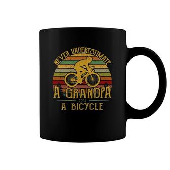 Bicycle Grandpa Never Underestimate A Grandpa On A Bicycle Coffee Mug | Mazezy