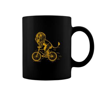 Bicycling Lion Lion Lover Bike Gift Coffee Mug | Mazezy
