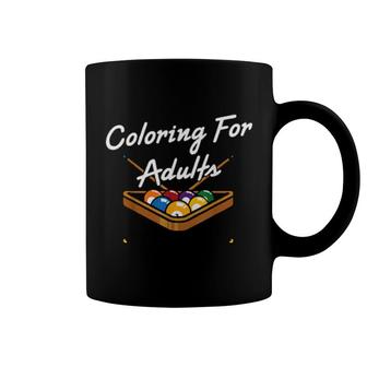 Billiards Coloring For Adults Snooker Pool Sports Coffee Mug | Mazezy