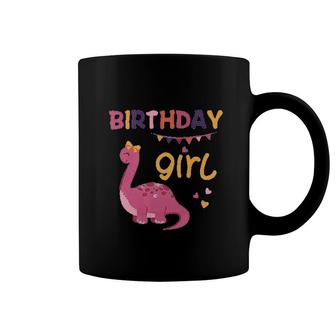 Birthday Gril Dinosaur Pink Art Coffee Mug - Seseable