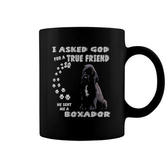 Black Boxerlab Dog Mom Laboxer Dad Costume Cute Boxador Coffee Mug | Mazezy