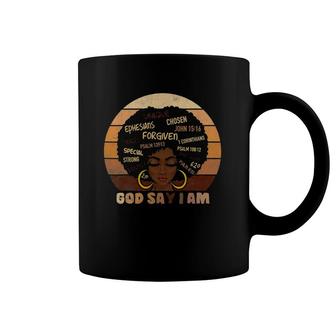Black Girl Melanin God Says I Am Black History Month Pride Coffee Mug | Mazezy