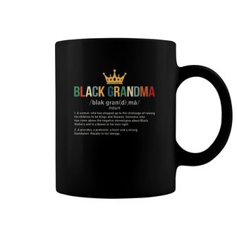 Black Grandma Definition Vintage Black Grandmother Crown Coffee Mug | Mazezy