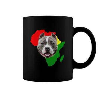 Black History Month African Map American Bully Gift For Pet Lovers Proud Black Coffee Mug | Mazezy