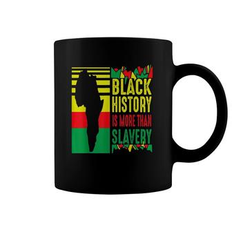 Black History More Than Slavery Africa Colors Map Motifs Design Coffee Mug | Mazezy