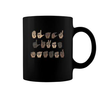 Black Lives Matter Vintage American Sign Language Coffee Mug | Mazezy