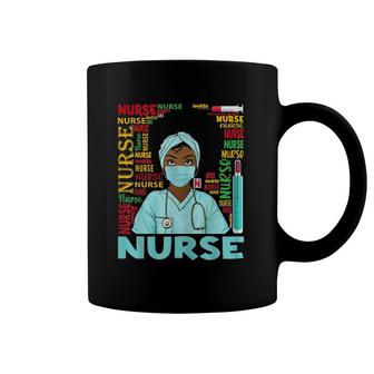 Black Nurse Afro Magic Black History Month Nurse Melanin Coffee Mug | Mazezy