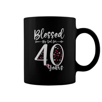 Blessed By God For 40 Years Old 40Th Birthday Gift For Women Coffee Mug | Mazezy CA