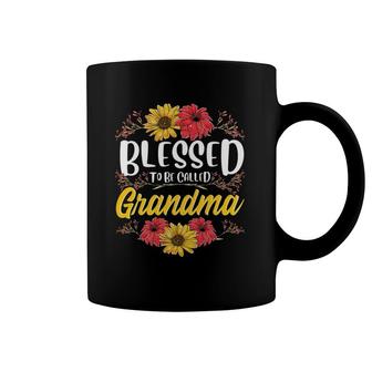 Blessed To Be Called Grandma Cute Floral Mother's Day Coffee Mug | Mazezy