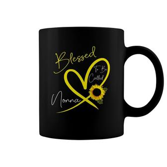 Blessed To Be Called Nonna Sunflower Heart Mother's Day Coffee Mug | Mazezy CA