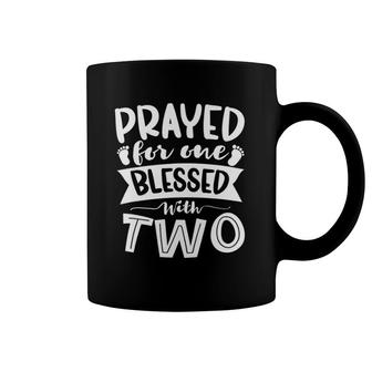 Blessed With Two Pregnancy Twins Baby Coffee Mug | Mazezy