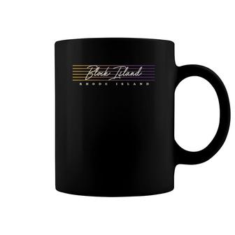 Block Island Nostalgic Retro Style Rhode Island Coffee Mug | Mazezy