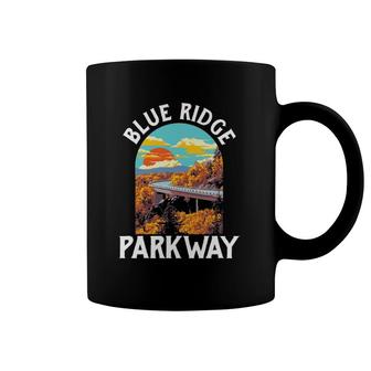 Blue Ridge Parkway Vintage Poster Style Retro 80S Graphic Coffee Mug | Mazezy