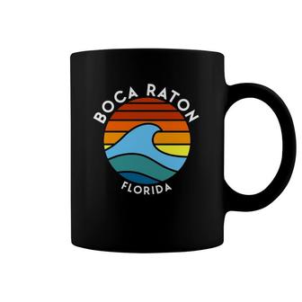 Boca Raton Florida Retro Wave Coffee Mug | Mazezy