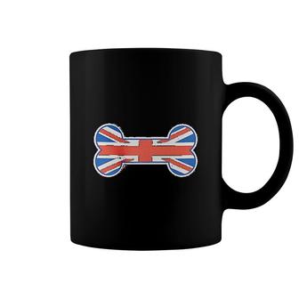 Bone Shaped United Kingdom Union Jack Flag Coffee Mug | Mazezy