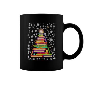 Book Christmas Tree Bookworm Librarian Merry Christmas Coffee Mug | Mazezy