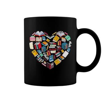 Book Lover Heart Shape Reading Club Librarian Library Gift Coffee Mug - Thegiftio UK