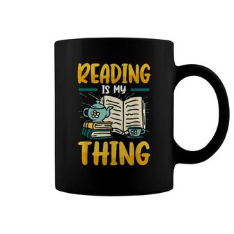 Bookworm Reading Is My Thing Book Librarian Coffee Mug | Mazezy