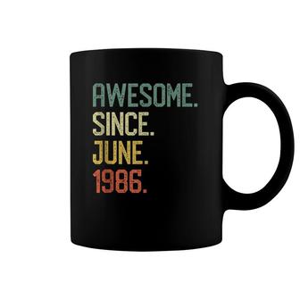 Born In June 1986 Vintage 35Th Birthday Gift Him Her Coffee Mug | Mazezy
