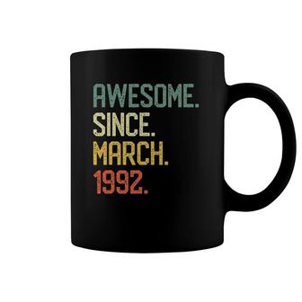 Born In March 1992 Vintage 30Th Birthday Him Her Coffee Mug | Mazezy