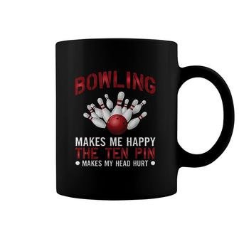 Bowling Makes Me Happy Coffee Mug | Mazezy