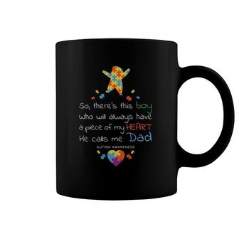 Boy Calls Me Dad Autism Awareness Coffee Mug | Mazezy