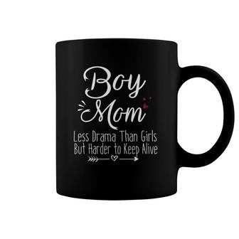 Boy Mom Less Drama Than Girls Mother's Day Gift Coffee Mug | Mazezy