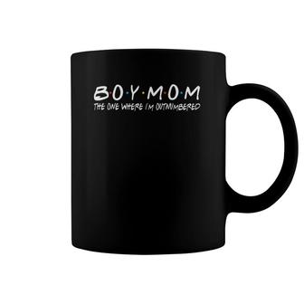 Boy Mom The One Where I'm Outnumbered Funny Vintage Coffee Mug | Mazezy AU
