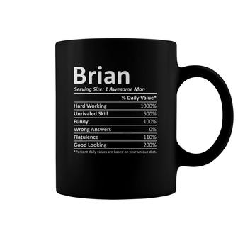 Brian Nutrition Funny Birthday Personalized Name Gift Idea Coffee Mug | Mazezy