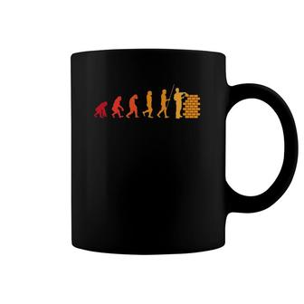 Bricklayer Evolution Funny Wall Builder Gift Coffee Mug | Mazezy