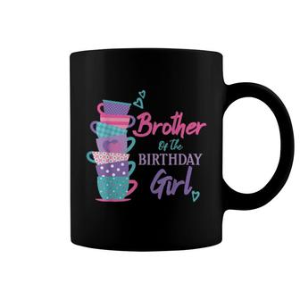 Brother Of The Birthday Girl Tea Party Theme Matching Family Coffee Mug | Mazezy DE