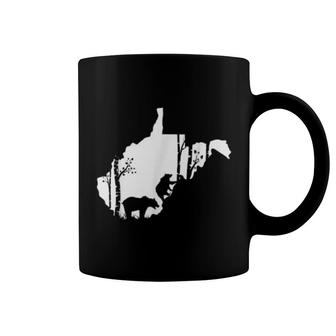 Brown Grizzly Bear Hunting West Map Virginia Hunter Coffee Mug | Mazezy