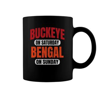 Buckeye On Saturday Bengal On Sunday Cincinnati Ohio Vintage Coffee Mug | Mazezy