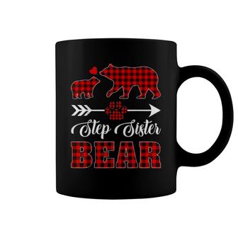 Buffalo Plaid Matching Christmas Step Sister Bear Pajama Coffee Mug | Mazezy