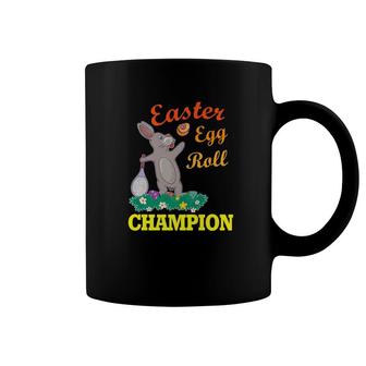 Bunny Rabbit Playing Tennis Easter Egg Roll Champion Coffee Mug - Thegiftio