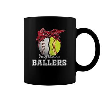 Busy Raising Ballers Softball Baseball Coffee Mug | Mazezy
