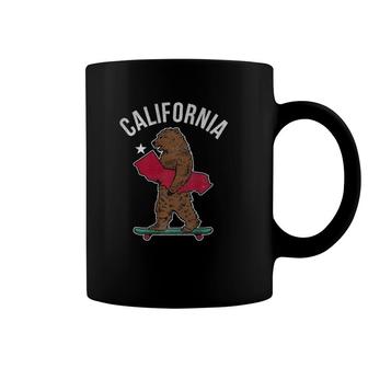 California Bear Skateboard Holding The State Coffee Mug | Mazezy
