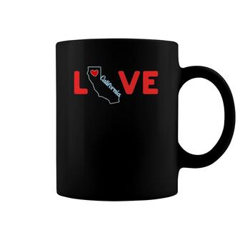 California Love State Outline Of California In The Word Love Coffee Mug | Mazezy