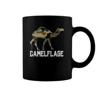 Camelflage Camouflaged Camel Funny Pun Outfit Coffee Mug | Mazezy