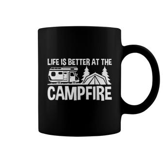 Camper Camping Life Is Better At The Campfire Coffee Mug | Mazezy