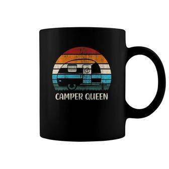 Camper Queen Camping Mom Rv Cool Mothers Day Retro Coffee Mug | Mazezy