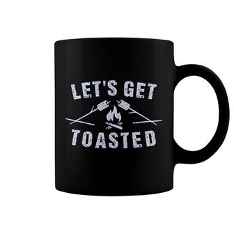 Camping Gift Lets Get Toasted Funny Camping Coffee Mug - Thegiftio