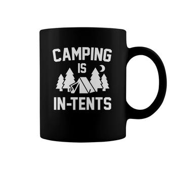 Camping Is In-Tents Funny Camping Coffee Mug | Mazezy