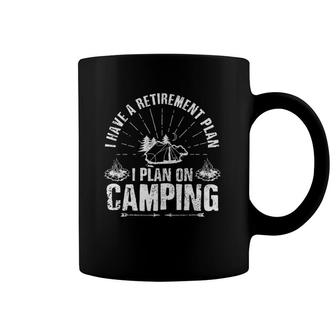 Camping Retirement Gift Funny Quote Outdoor Retired Camper Coffee Mug | Mazezy