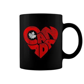 Canada Flag Heart Canadian Roots Americans Love Maple Coffee Mug - Thegiftio UK
